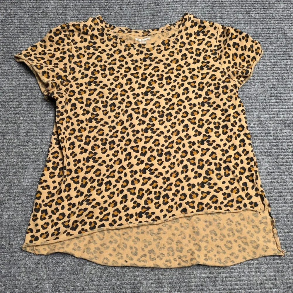 Old Navy Leopard Print Pajama Set Softest Tee and Leggings‎ Girl's Size XL 14-16